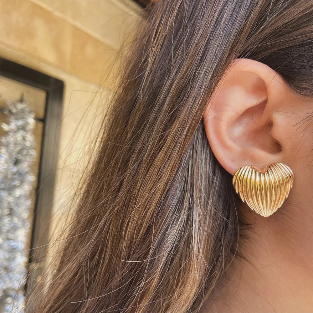 Heart Shaped Stud Earring