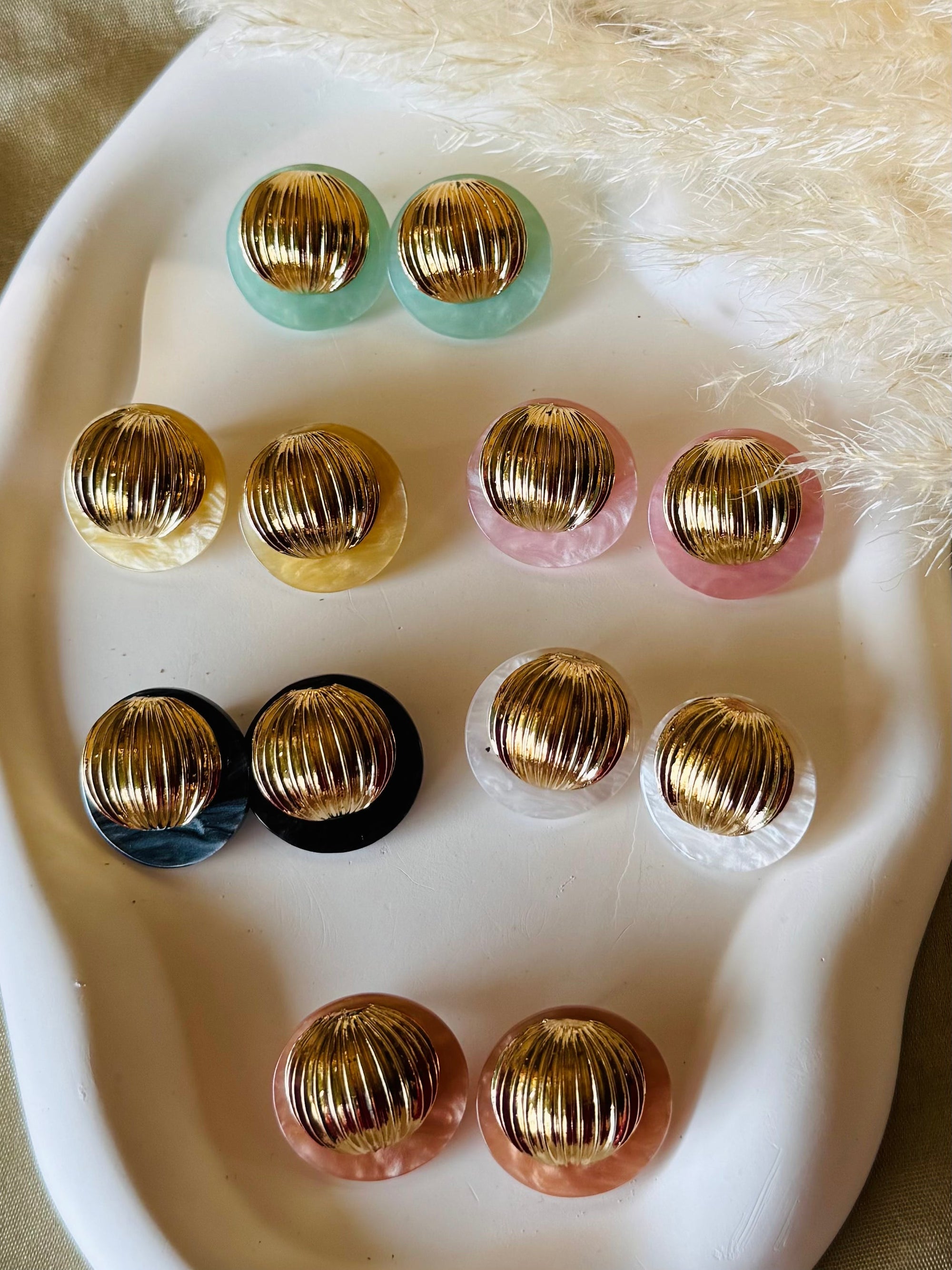 Colorful Round Earrings